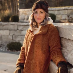 Women's Textured Stripe Beanie